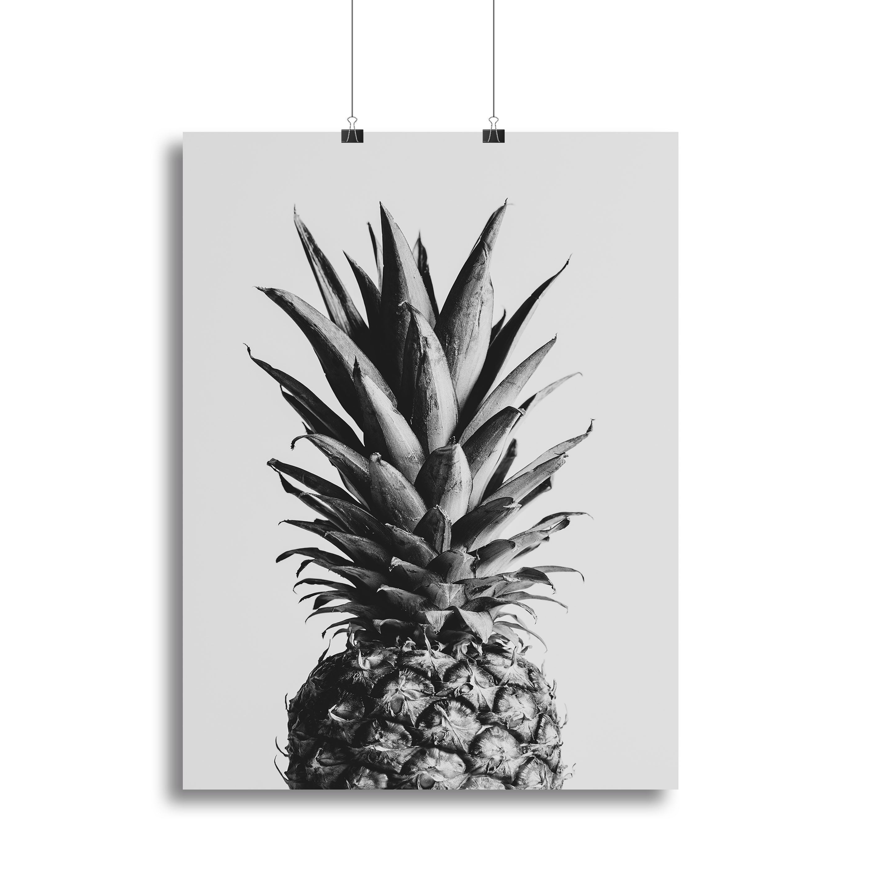 Pineapple Black a White 02 Canvas Print or Poster - Canvas Art Rocks - 2