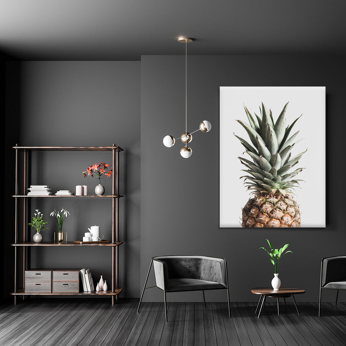 Pineapple Natural Canvas Print or Poster - Canvas Art Rocks - 5