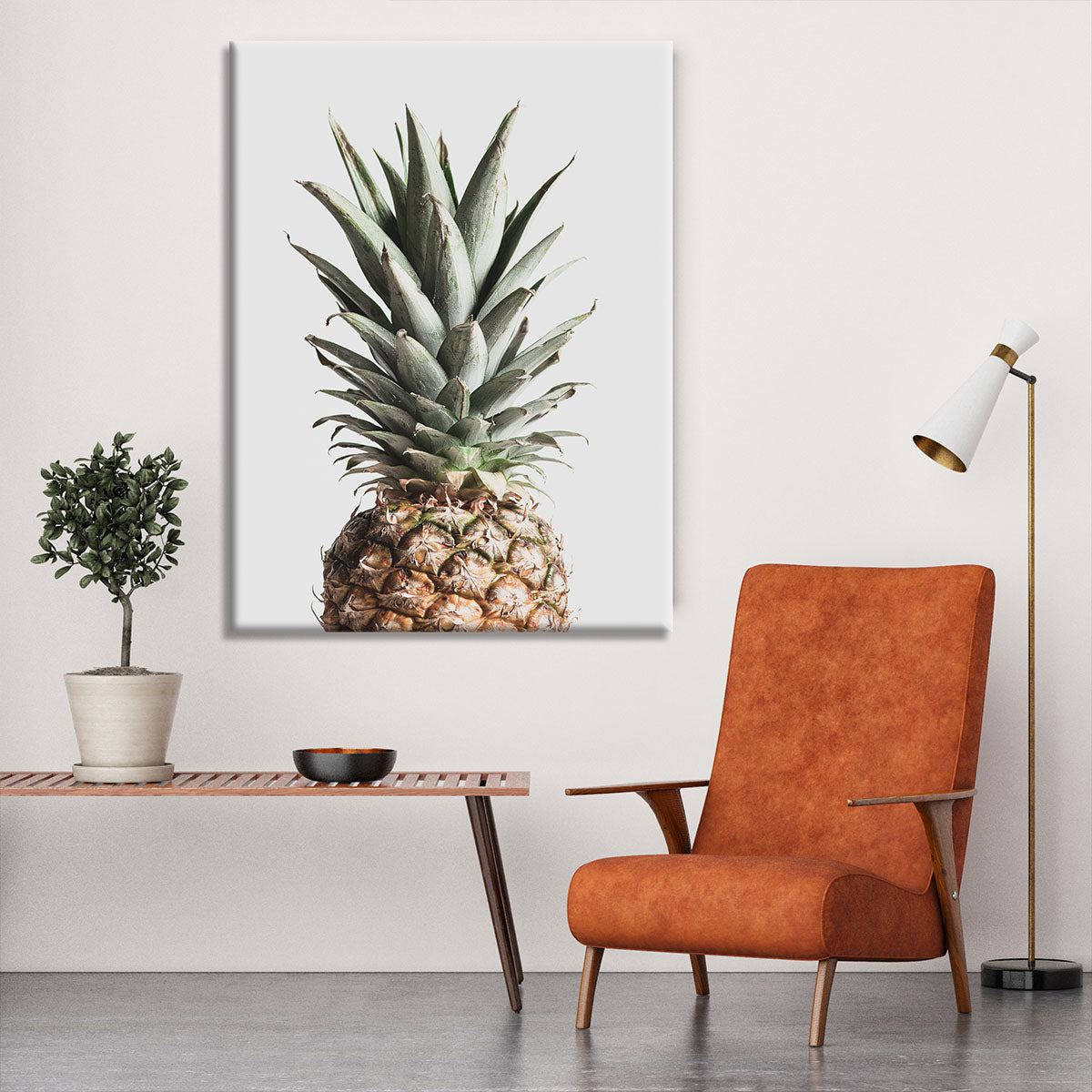 Pineapple Natural Canvas Print or Poster - Canvas Art Rocks - 6