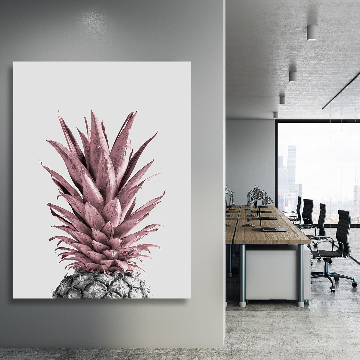 Pineapple Pink 04 Canvas Print or Poster - Canvas Art Rocks - 3