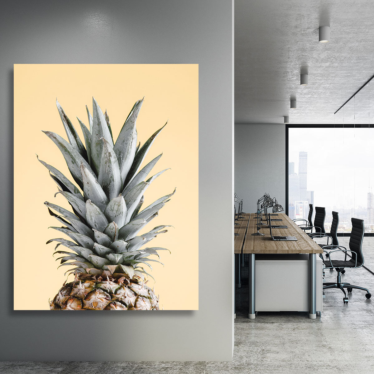 Pineapple Yellow 04 Canvas Print or Poster - Canvas Art Rocks - 3