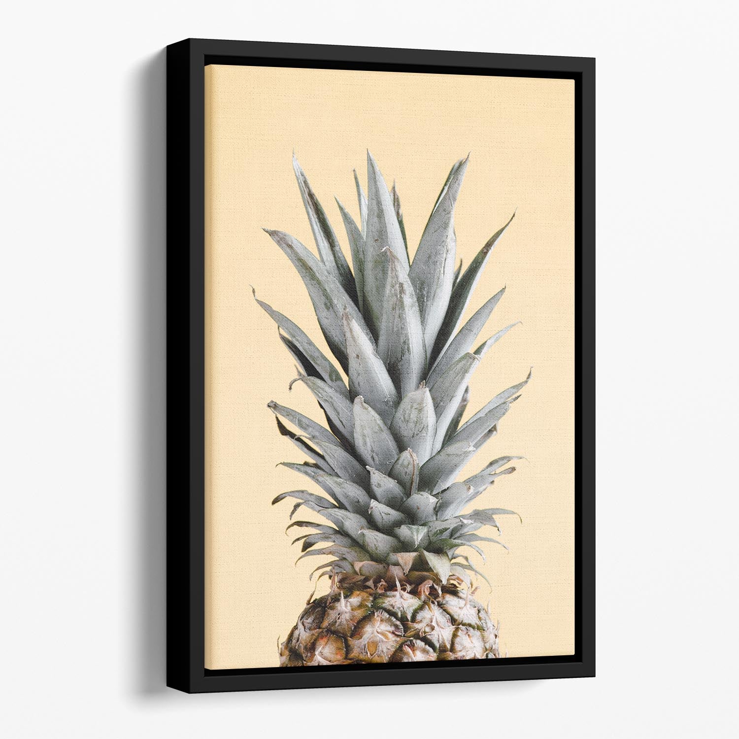 Pineapple Yellow 04 Floating Framed Canvas - Canvas Art Rocks - 1
