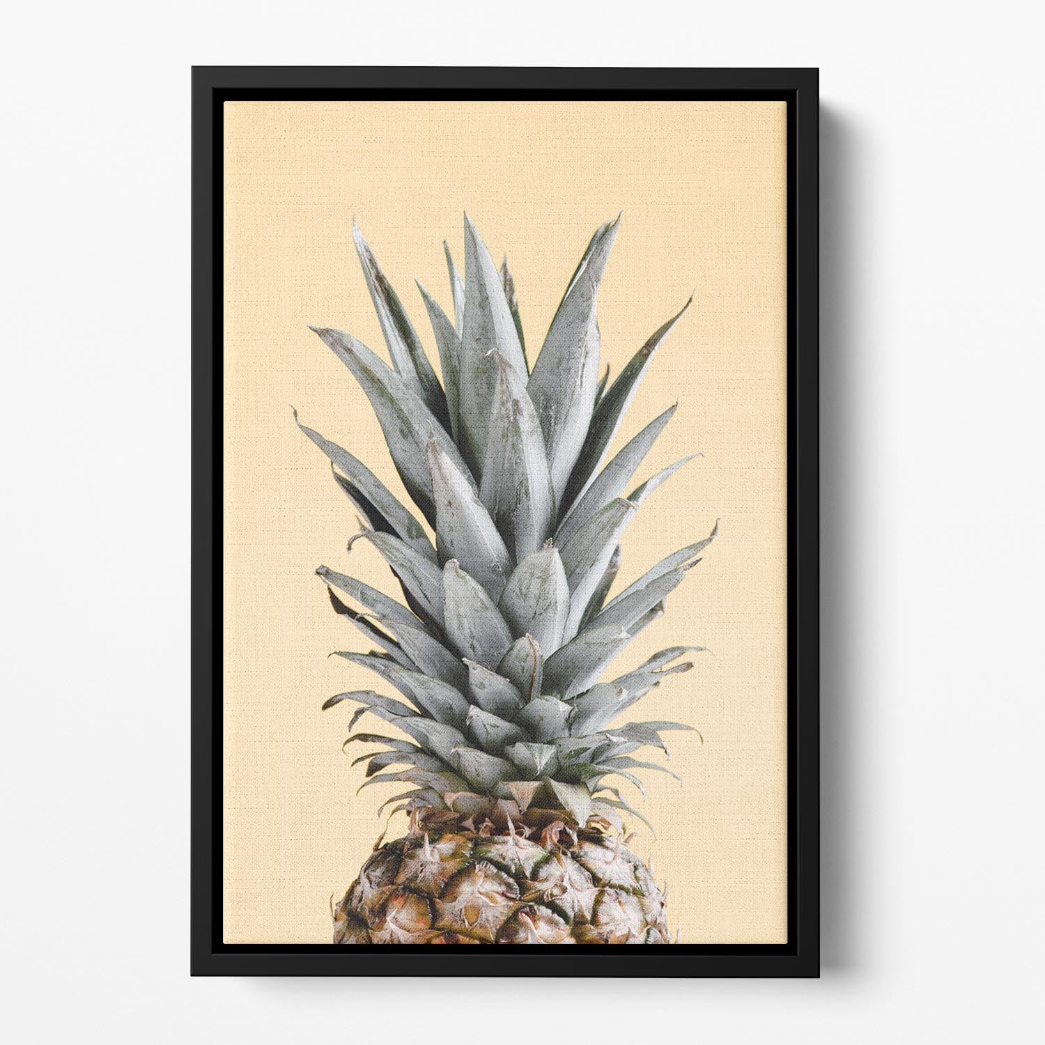 Pineapple Yellow 04 Floating Framed Canvas - Canvas Art Rocks - 2