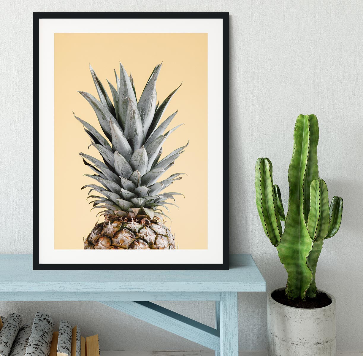 Pineapple Yellow 04 Framed Print - Canvas Art Rocks - 1