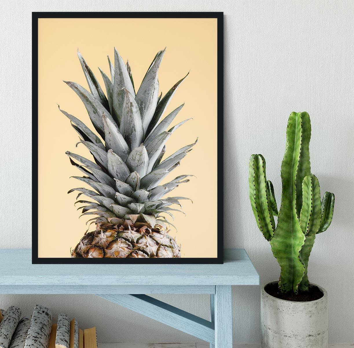 Pineapple Yellow 04 Framed Print - Canvas Art Rocks - 2