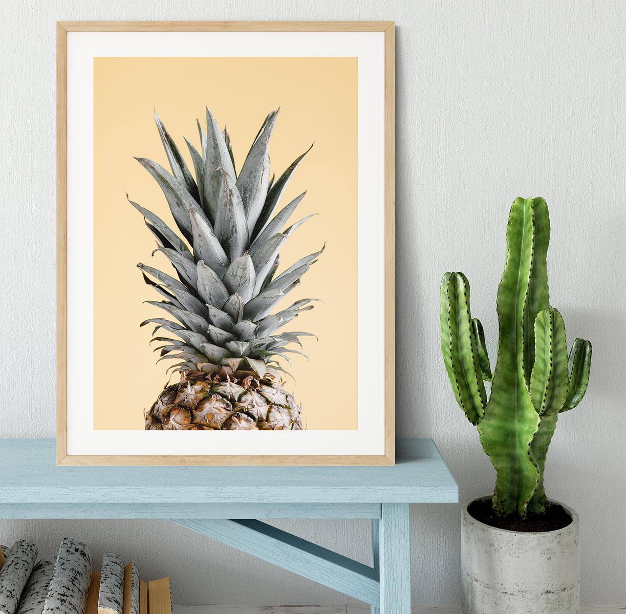 Pineapple Yellow 04 Framed Print - Canvas Art Rocks - 3