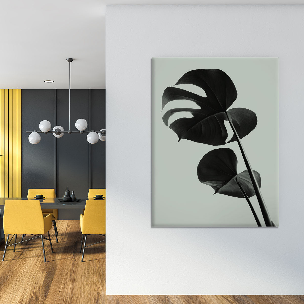 Monstera Teal 01 Canvas Print or Poster - Canvas Art Rocks - 4