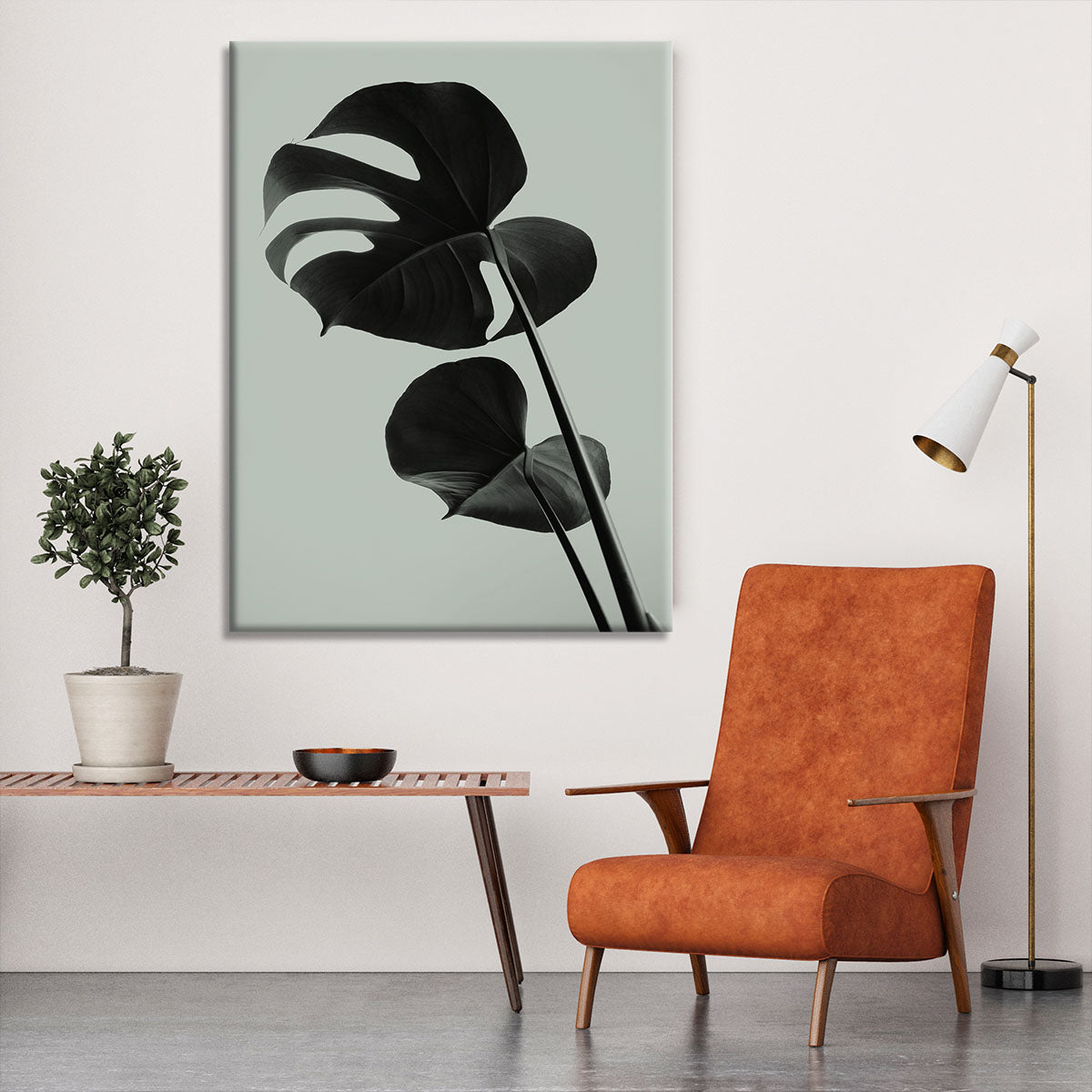 Monstera Teal 01 Canvas Print or Poster - Canvas Art Rocks - 6