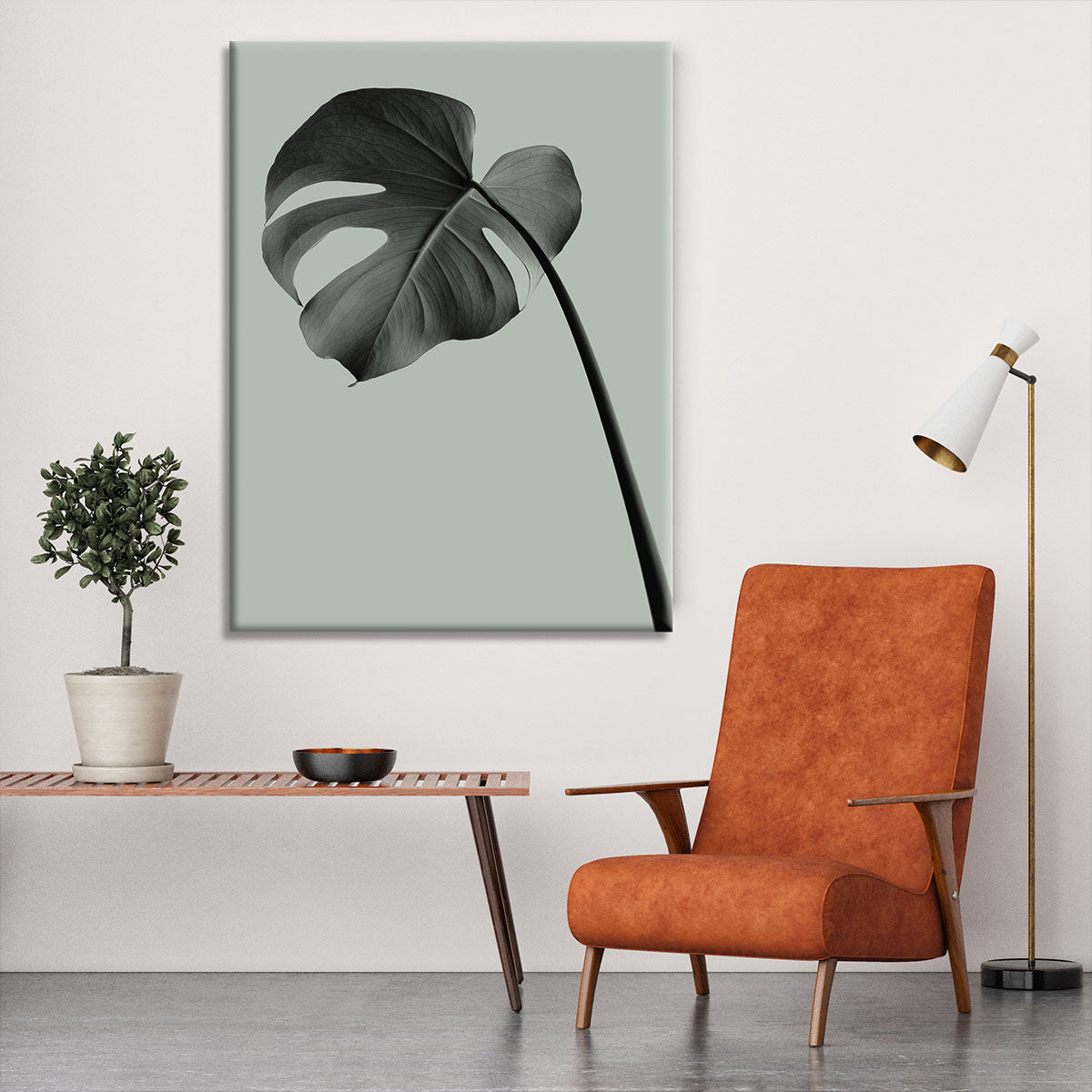 Monstera Teal 02 Canvas Print or Poster - Canvas Art Rocks - 6