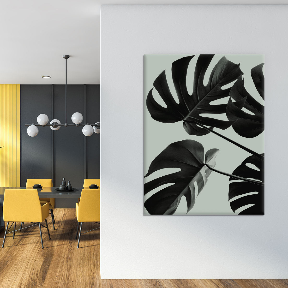 Monstera Teal 08 Canvas Print or Poster - Canvas Art Rocks - 4