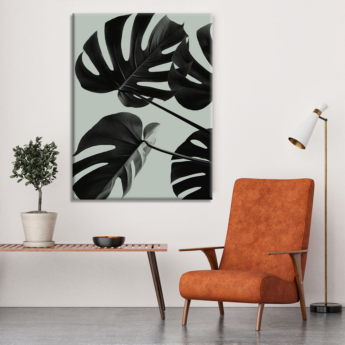 Monstera Teal 08 Canvas Print or Poster - Canvas Art Rocks - 6