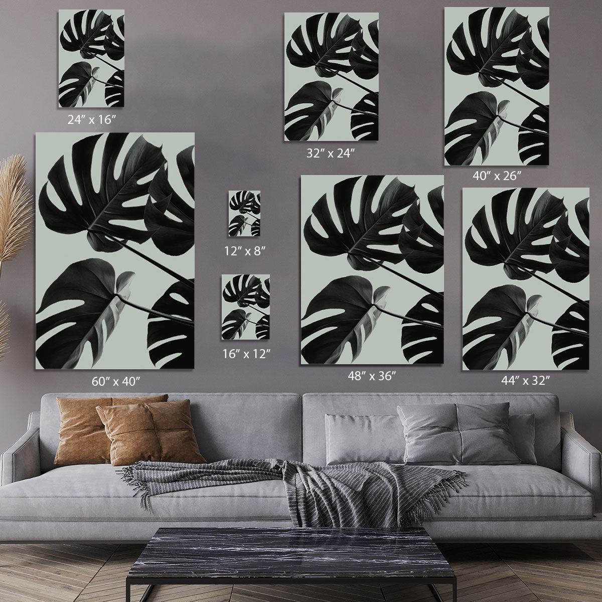 Monstera Teal 08 Canvas Print or Poster - Canvas Art Rocks - 7