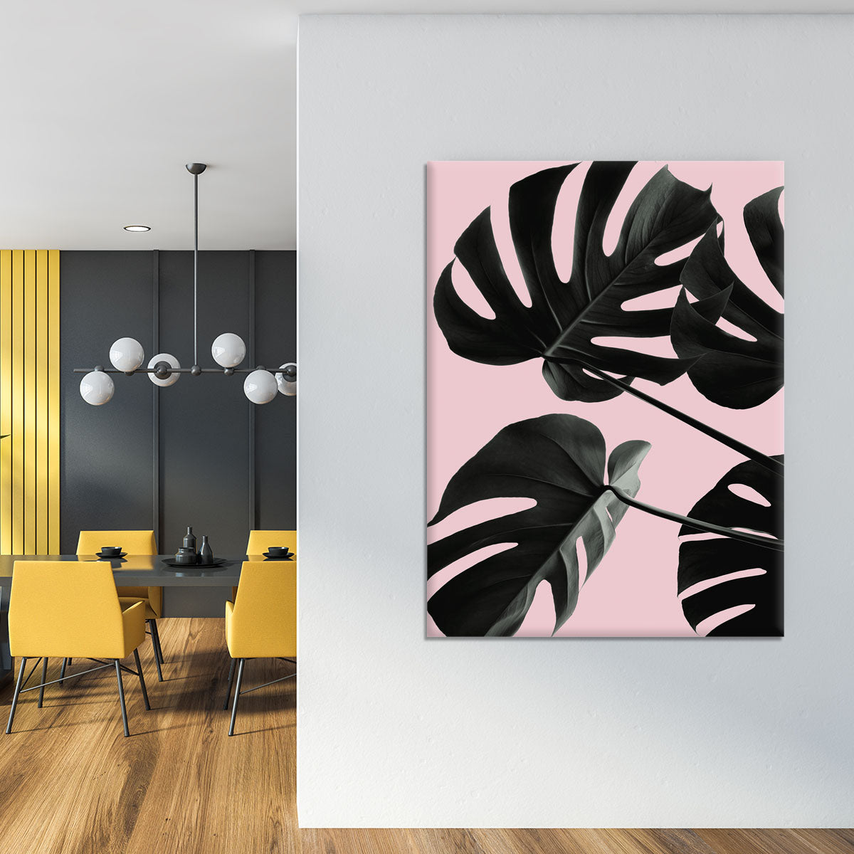Monstera Pink No 01 Canvas Print or Poster - Canvas Art Rocks - 4