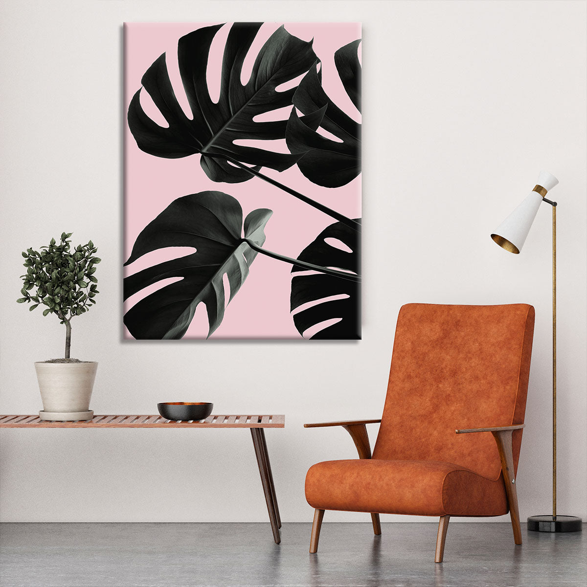 Monstera Pink No 01 Canvas Print or Poster - Canvas Art Rocks - 6