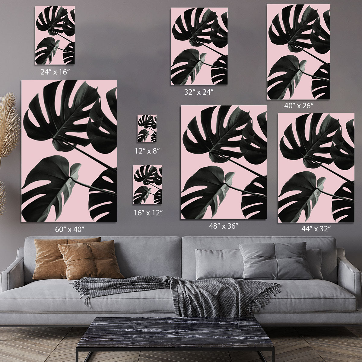 Monstera Pink No 01 Canvas Print or Poster - Canvas Art Rocks - 7