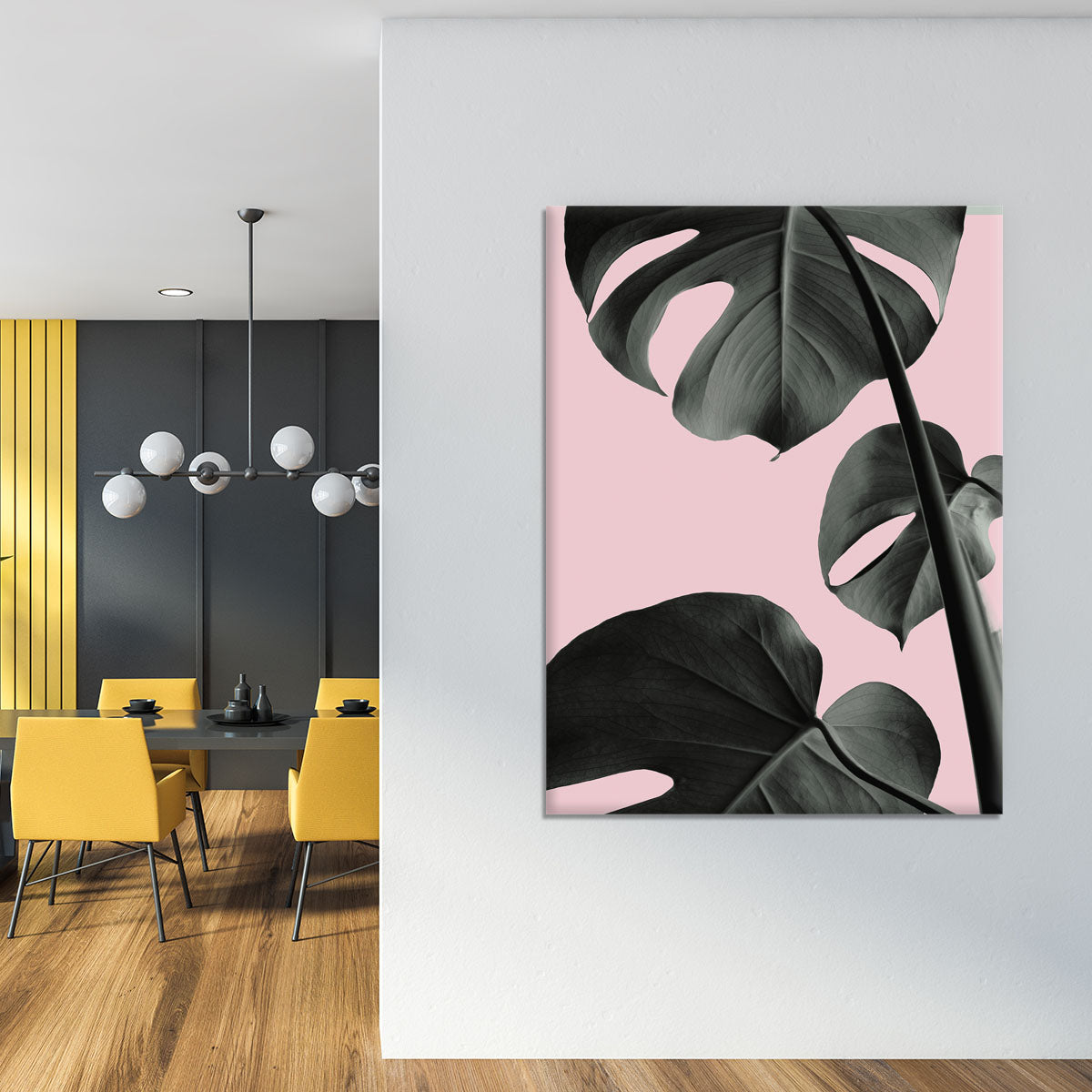 Monstera Pink No 03 Canvas Print or Poster - Canvas Art Rocks - 4