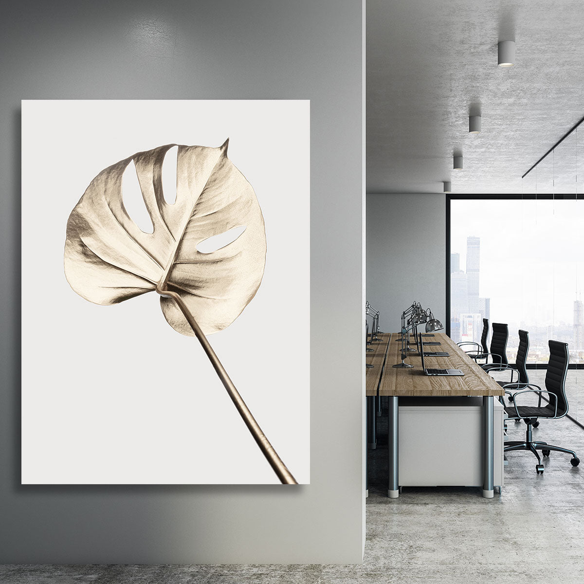 Monstera Gold 05 Canvas Print or Poster - Canvas Art Rocks - 3