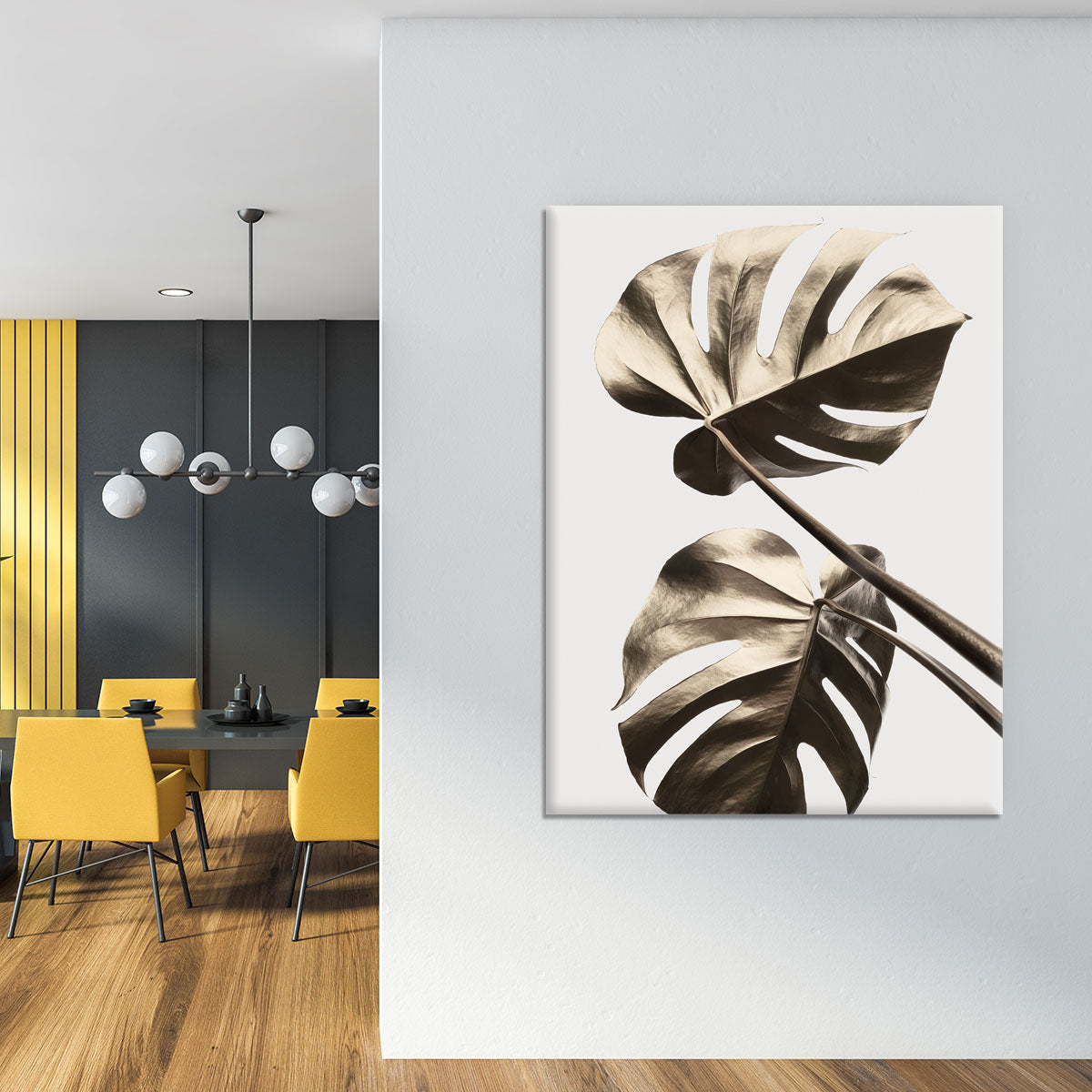 Monstera Gold 08 Canvas Print or Poster - Canvas Art Rocks - 4