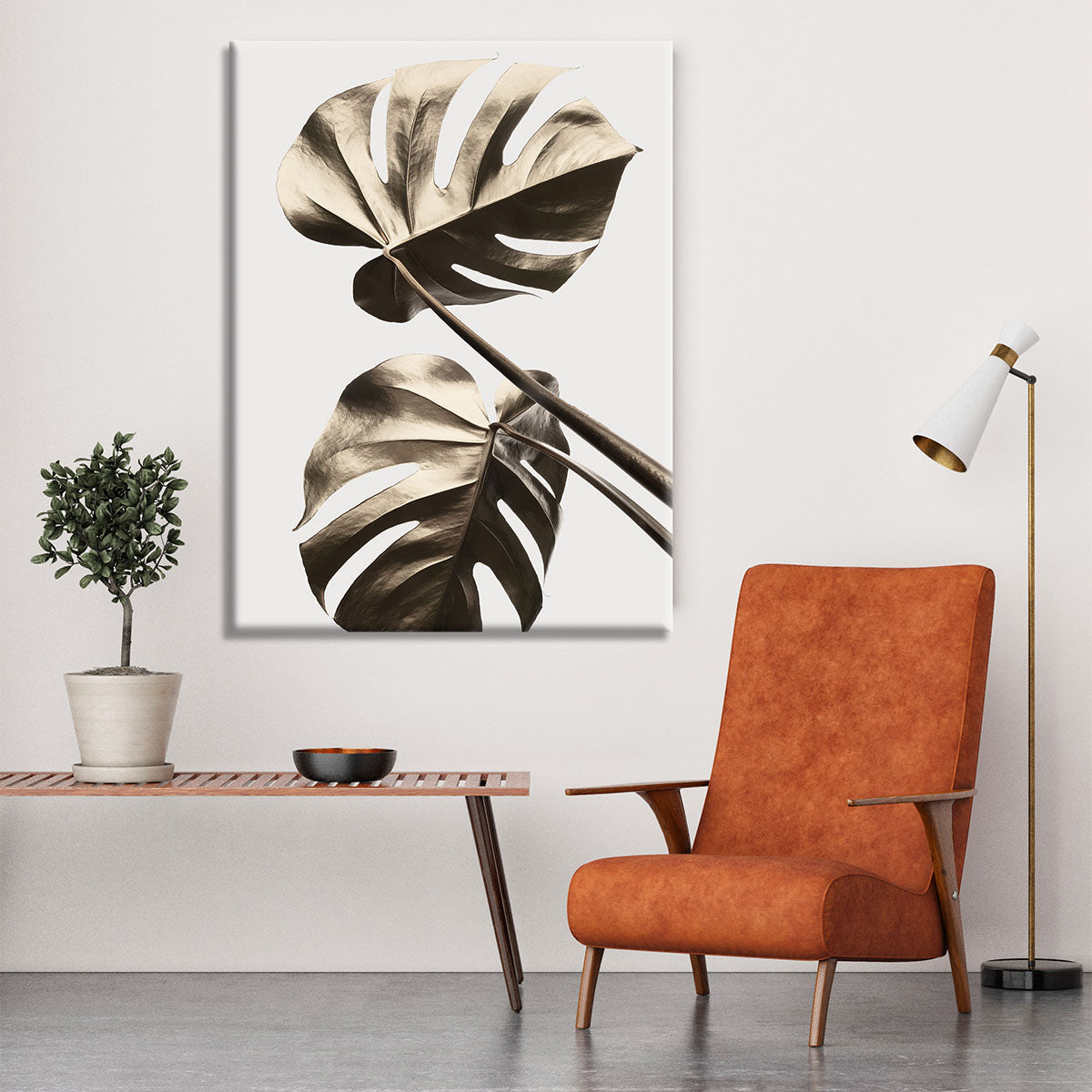 Monstera Gold 08 Canvas Print or Poster - Canvas Art Rocks - 6