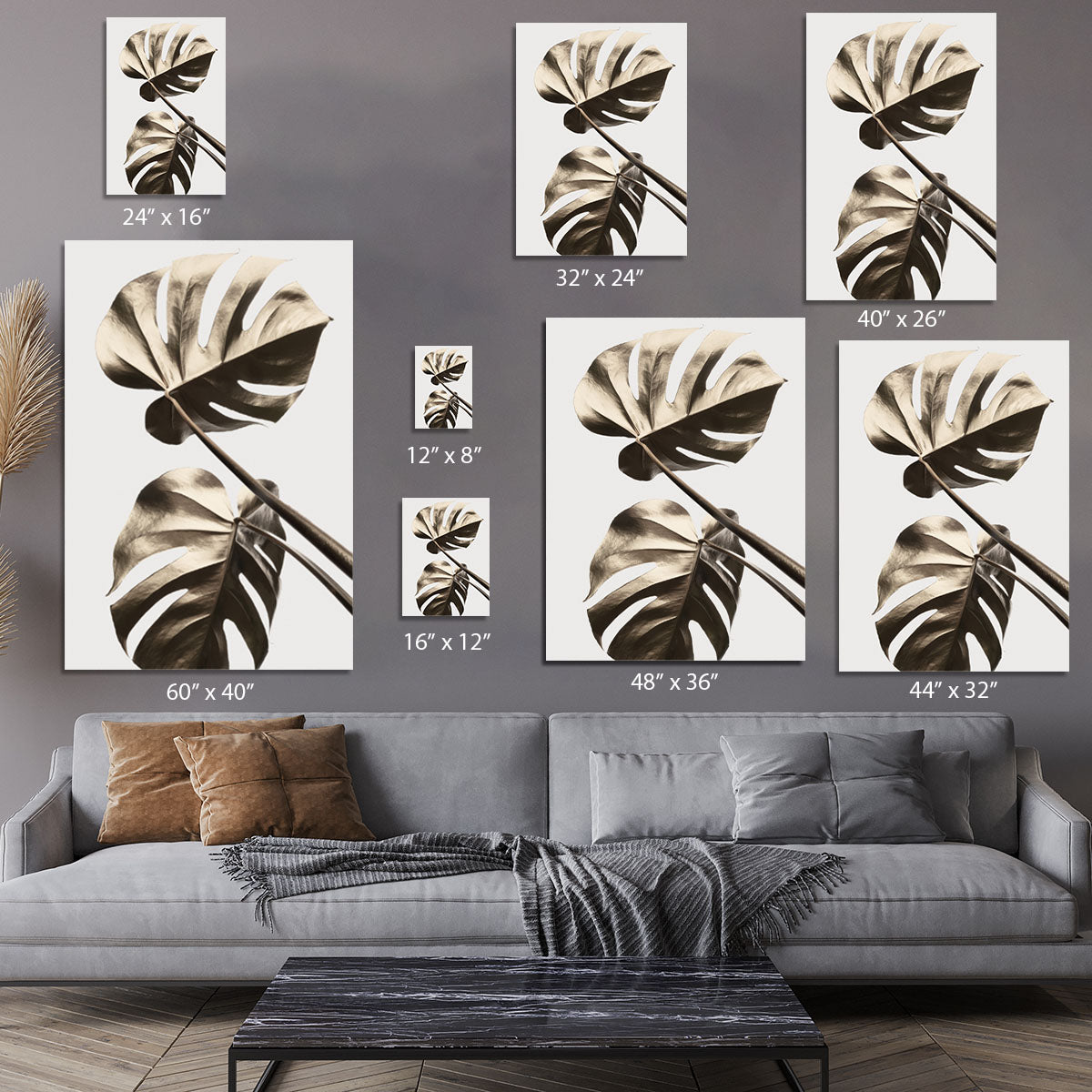 Monstera Gold 08 Canvas Print or Poster - Canvas Art Rocks - 7