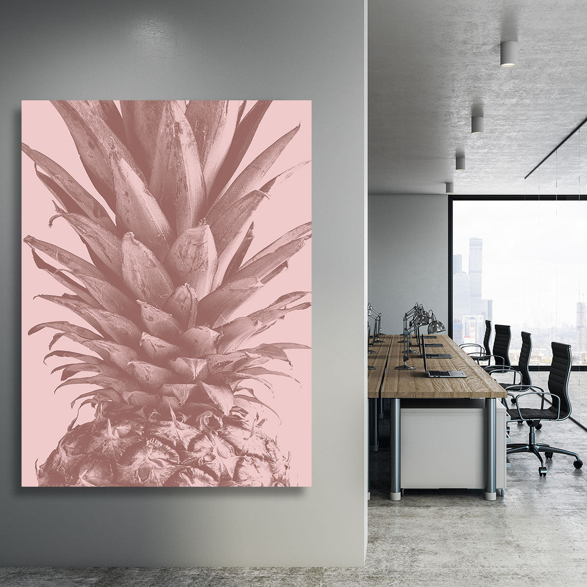 Pineapple Close Up 01 Canvas Print or Poster - Canvas Art Rocks - 3