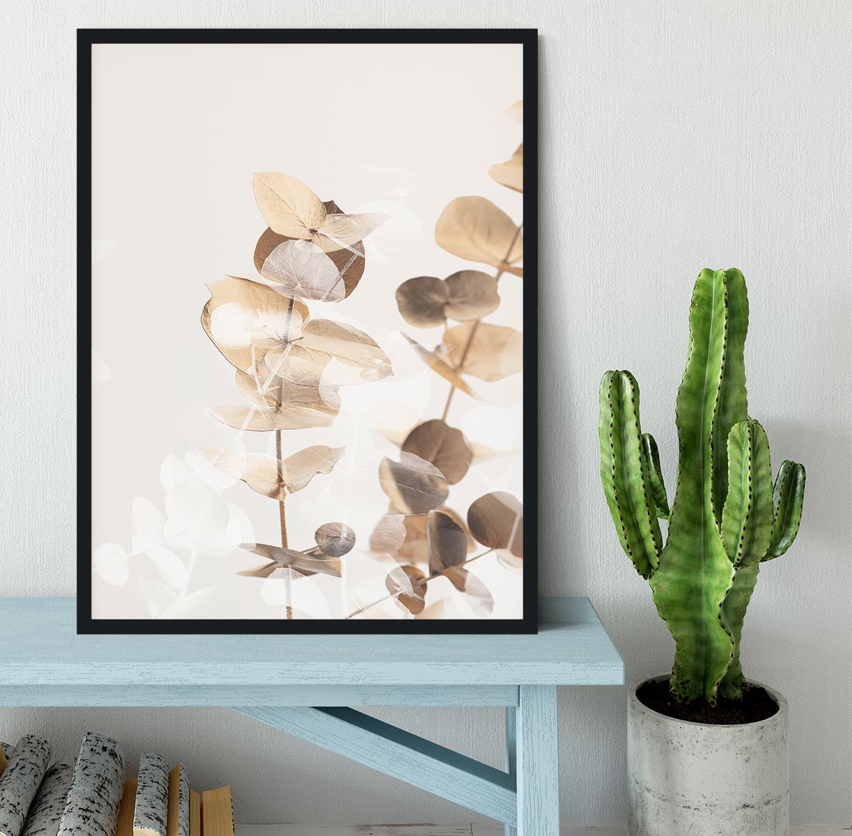 Eucalyptus Creative Gold 01 Framed Print - Canvas Art Rocks - 2