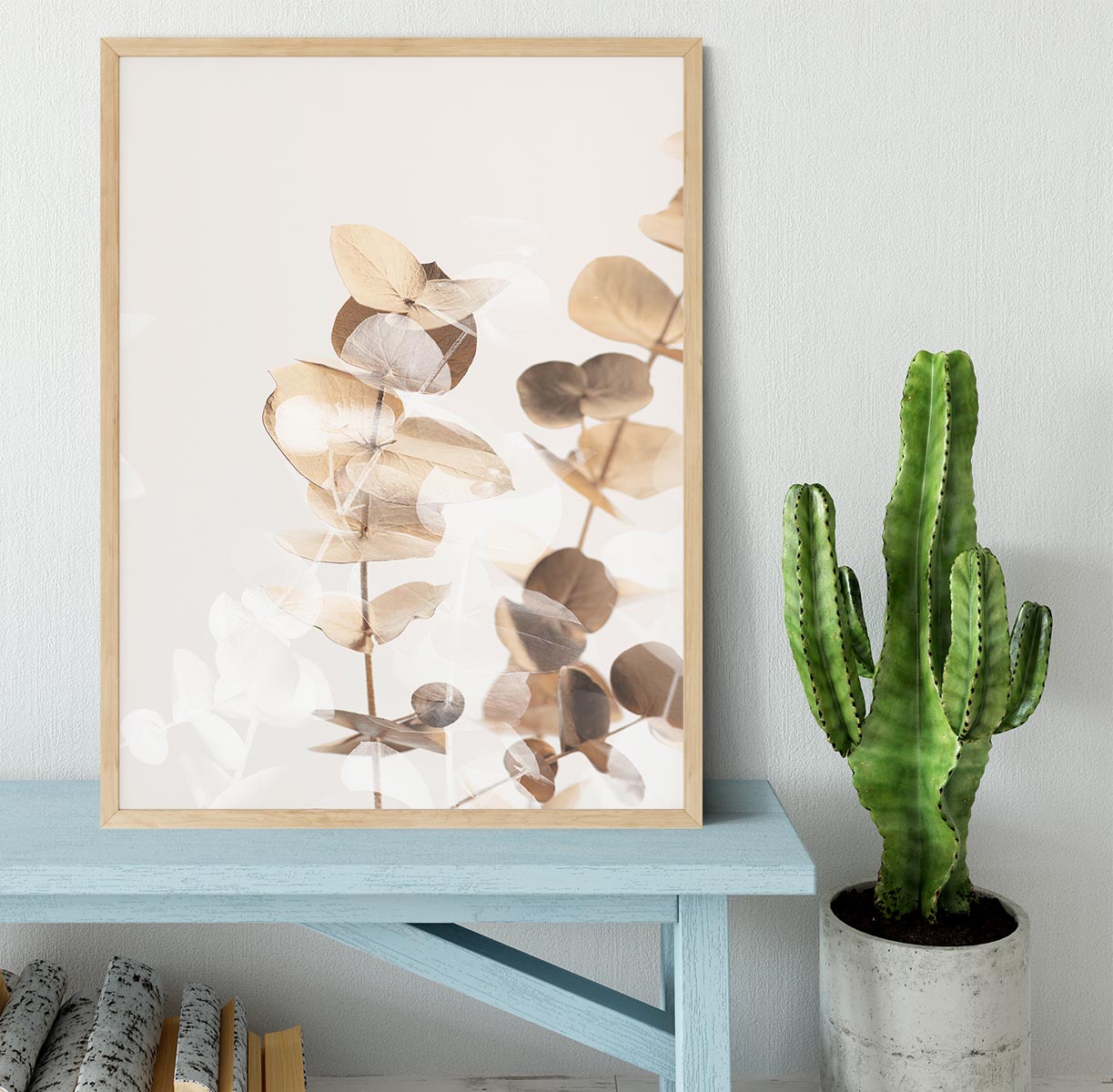 Eucalyptus Creative Gold 01 Framed Print - Canvas Art Rocks - 4