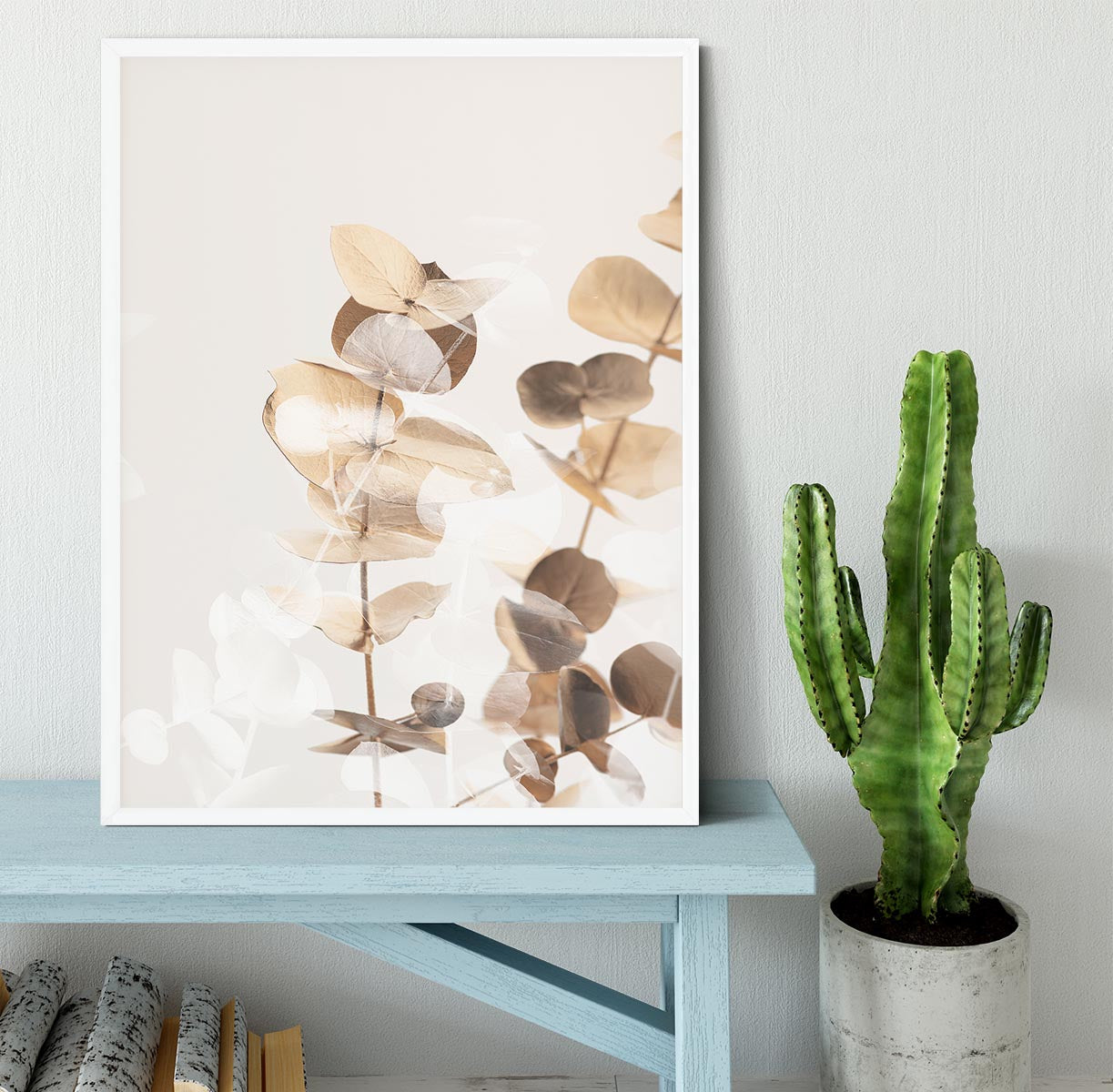 Eucalyptus Creative Gold 01 Framed Print - Canvas Art Rocks -6