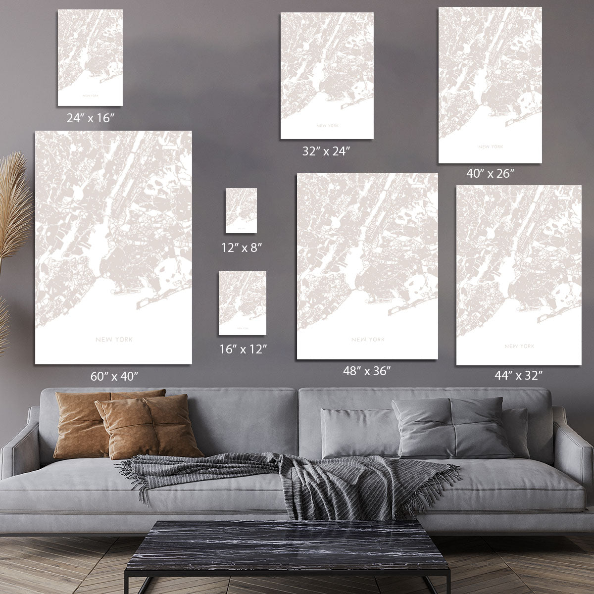 New York Map Canvas Print or Poster - Canvas Art Rocks - 7