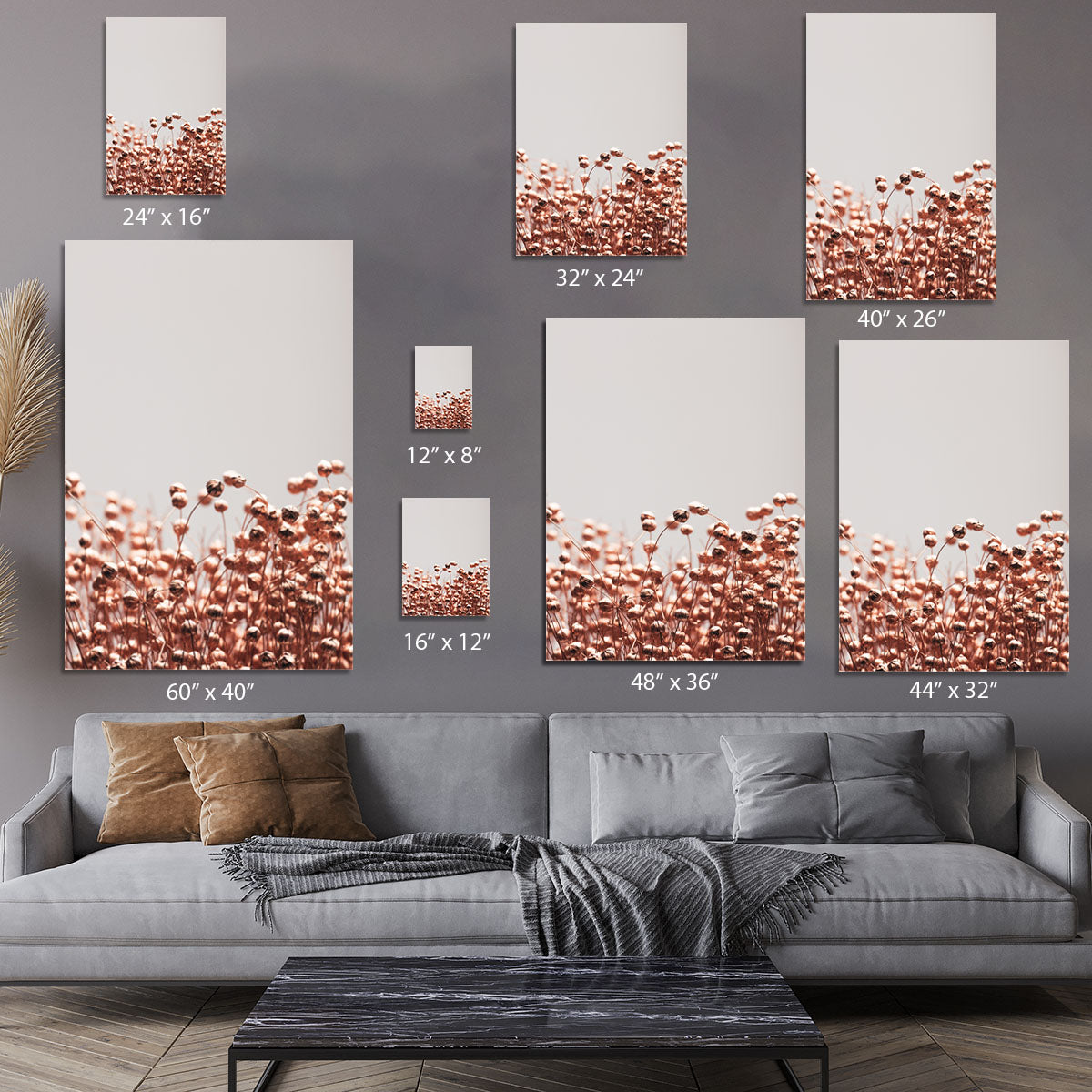Dried Grass Copper 04 Canvas Print or Poster - Canvas Art Rocks - 7