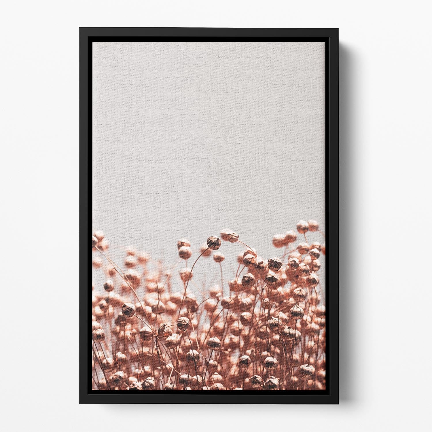 Dried Grass Copper 04 Floating Framed Canvas - Canvas Art Rocks - 2