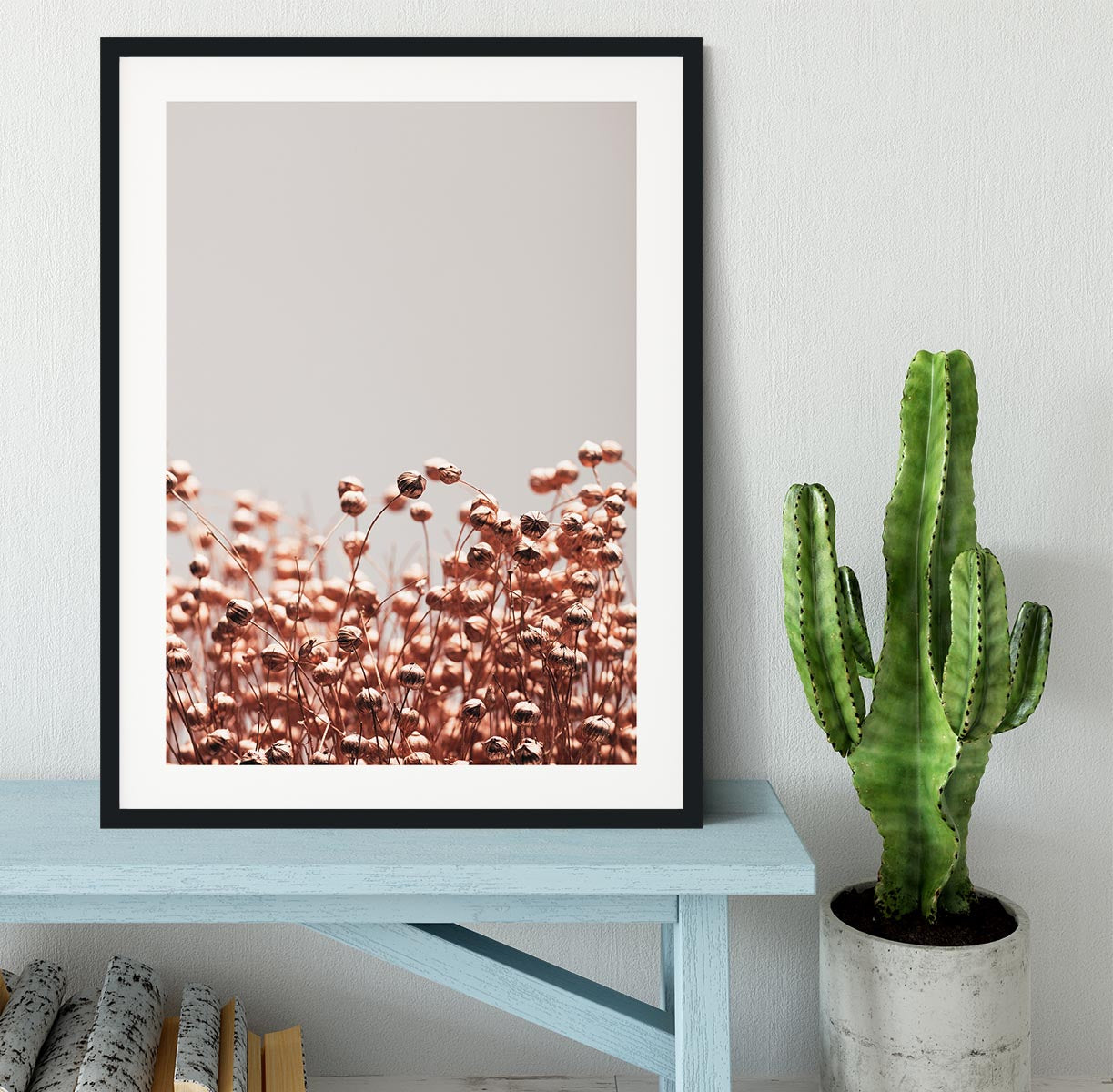 Dried Grass Copper 04 Framed Print - Canvas Art Rocks - 1