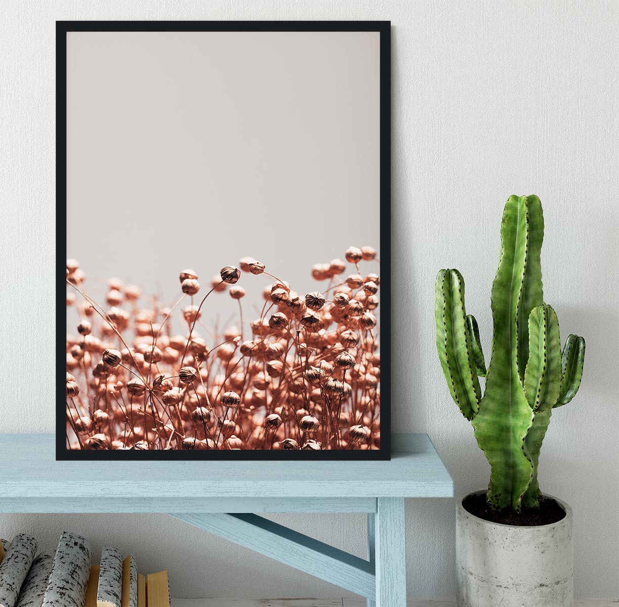 Dried Grass Copper 04 Framed Print - Canvas Art Rocks - 2
