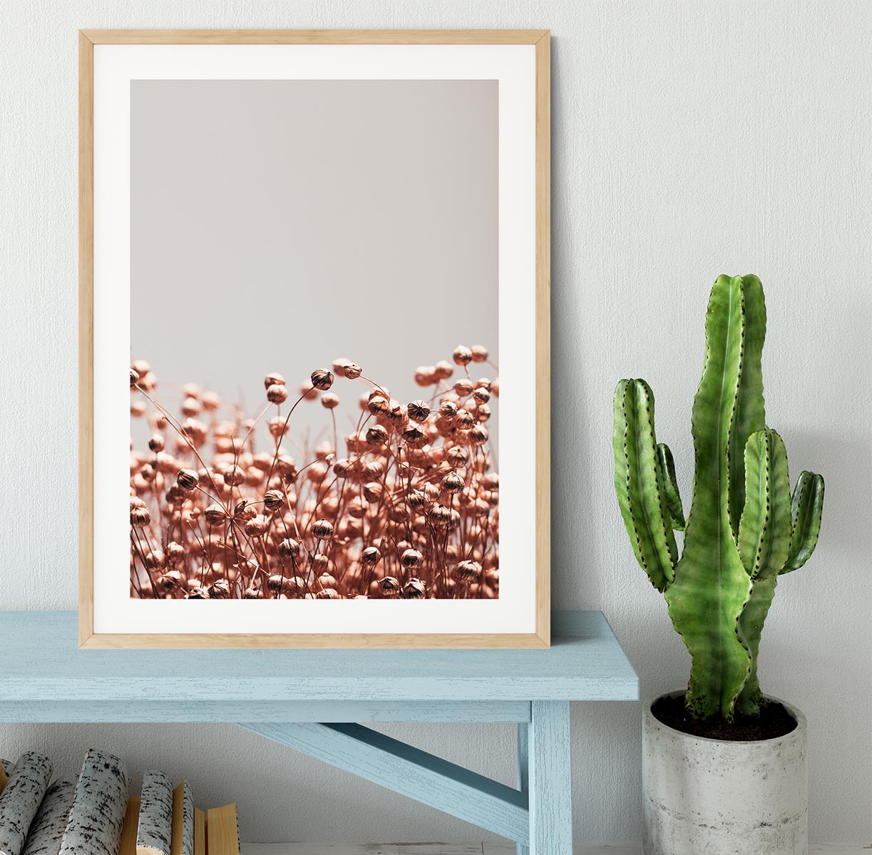 Dried Grass Copper 04 Framed Print - Canvas Art Rocks - 3