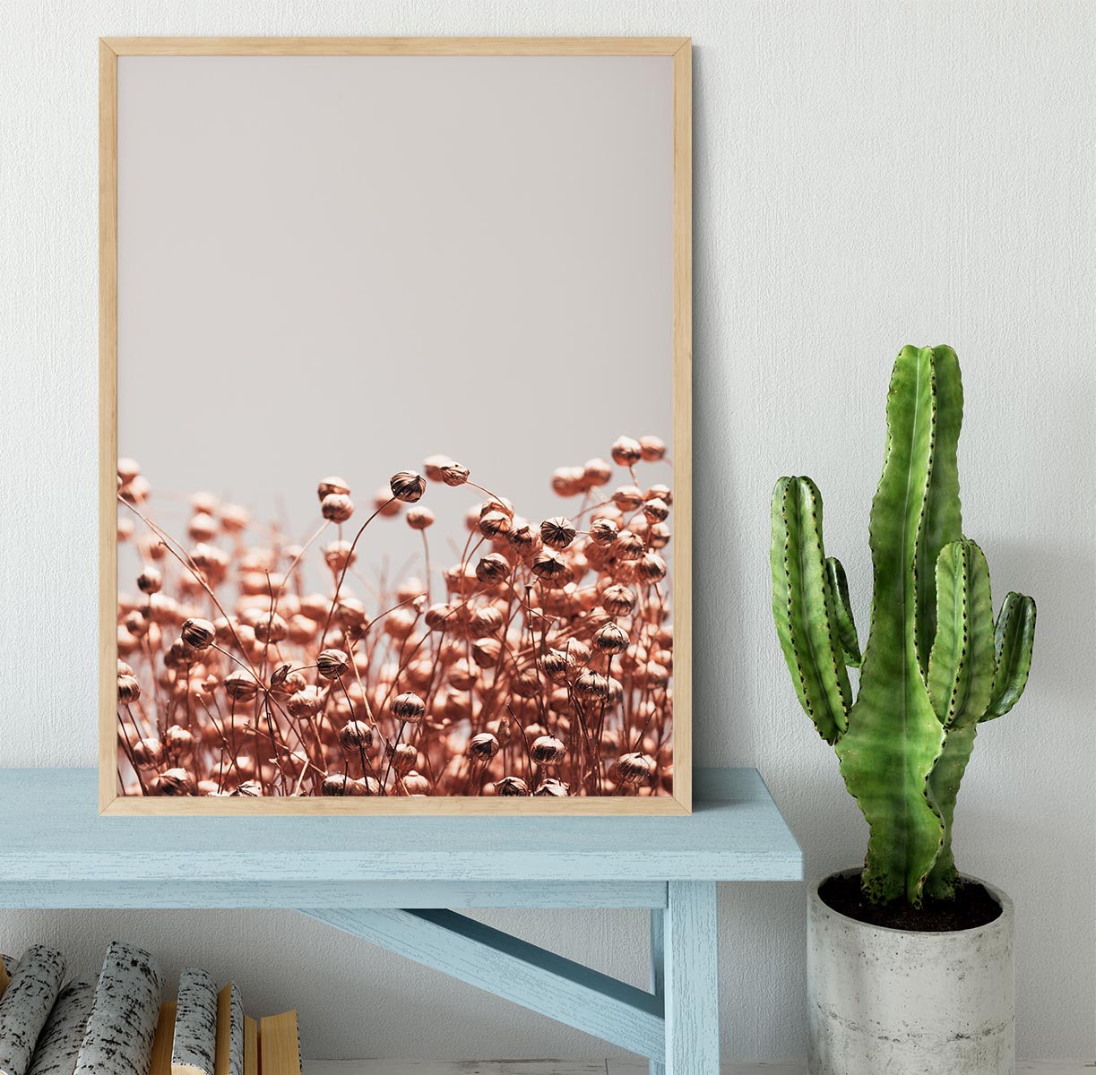 Dried Grass Copper 04 Framed Print - Canvas Art Rocks - 4