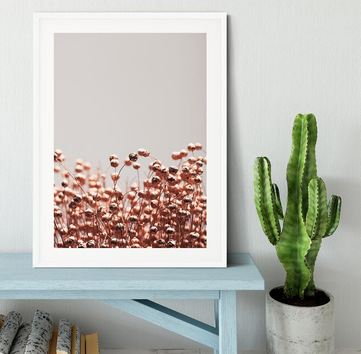 Dried Grass Copper 04 Framed Print - Canvas Art Rocks - 5