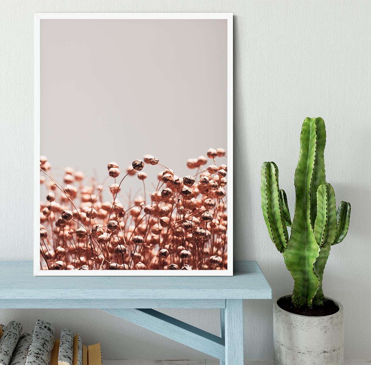 Dried Grass Copper 04 Framed Print - Canvas Art Rocks -6