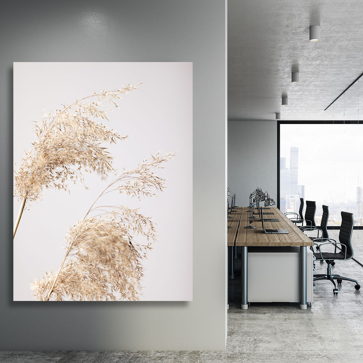 Reed Grass Grey 06 Canvas Print or Poster - Canvas Art Rocks - 3