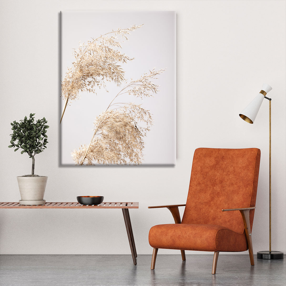 Reed Grass Grey 06 Canvas Print or Poster - Canvas Art Rocks - 6