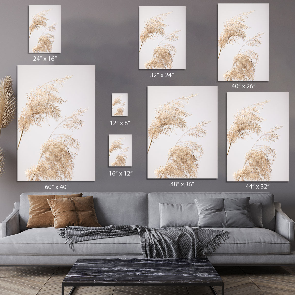 Reed Grass Grey 06 Canvas Print or Poster - Canvas Art Rocks - 7