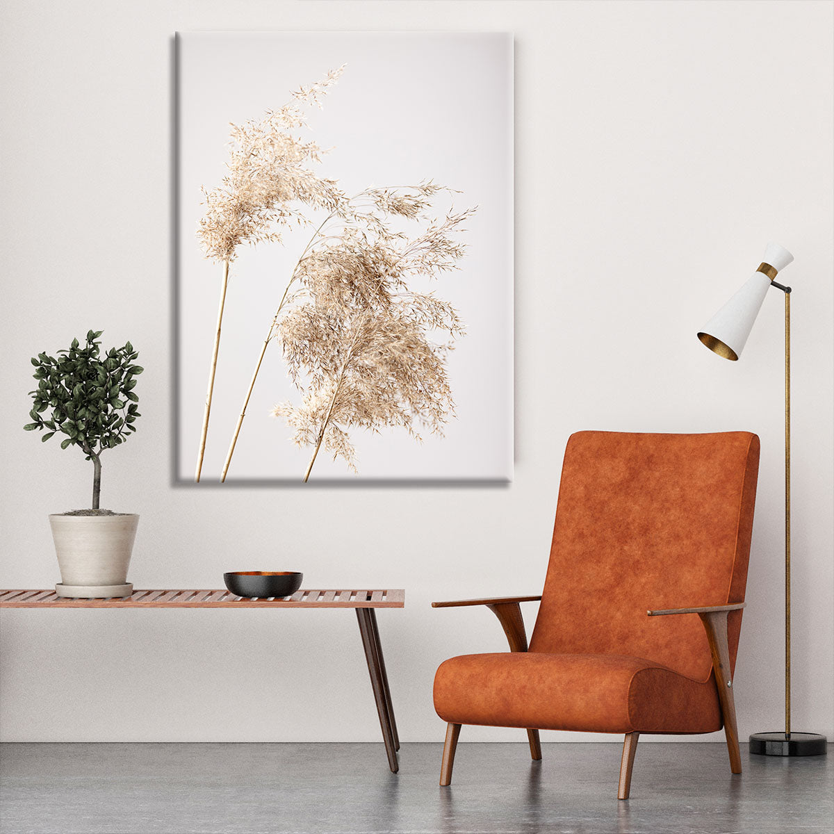 Reed Grass Grey 07 Canvas Print or Poster - Canvas Art Rocks - 6