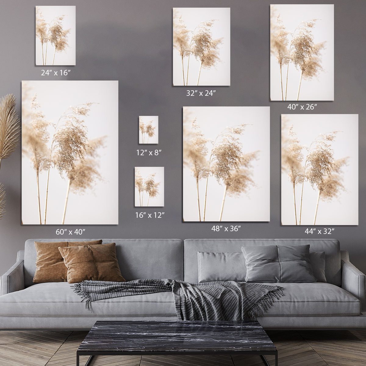 Reed Grass Grey 09 Canvas Print or Poster - Canvas Art Rocks - 7