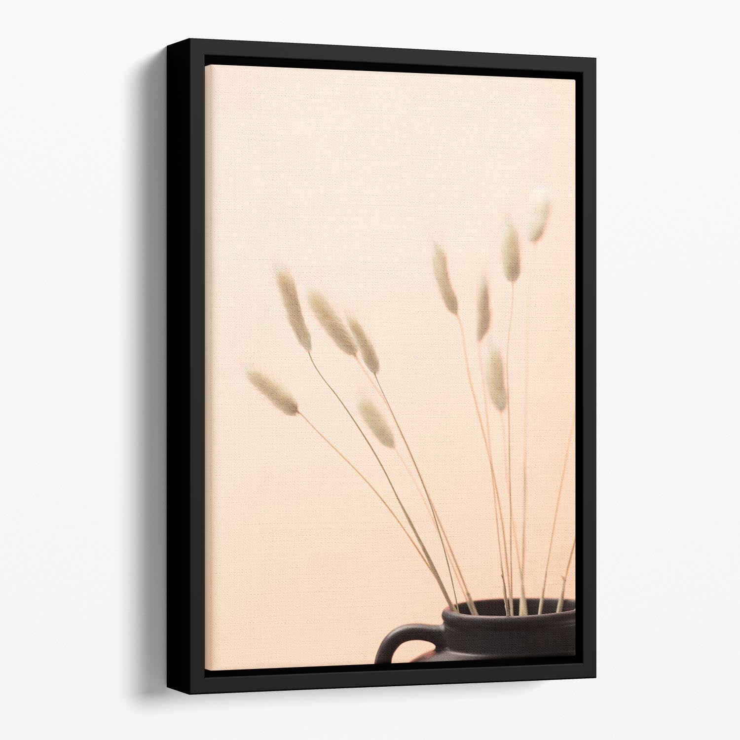 Bunny Grass Peach 01 Floating Framed Canvas - Canvas Art Rocks - 1