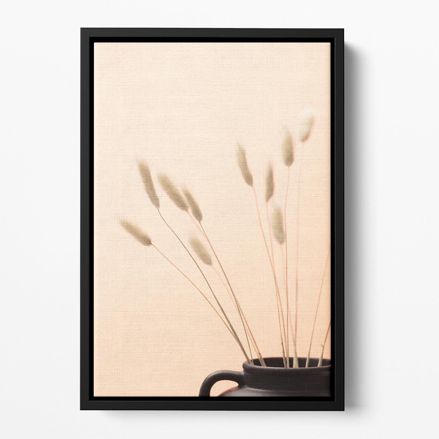 Bunny Grass Peach 01 Floating Framed Canvas - Canvas Art Rocks - 2