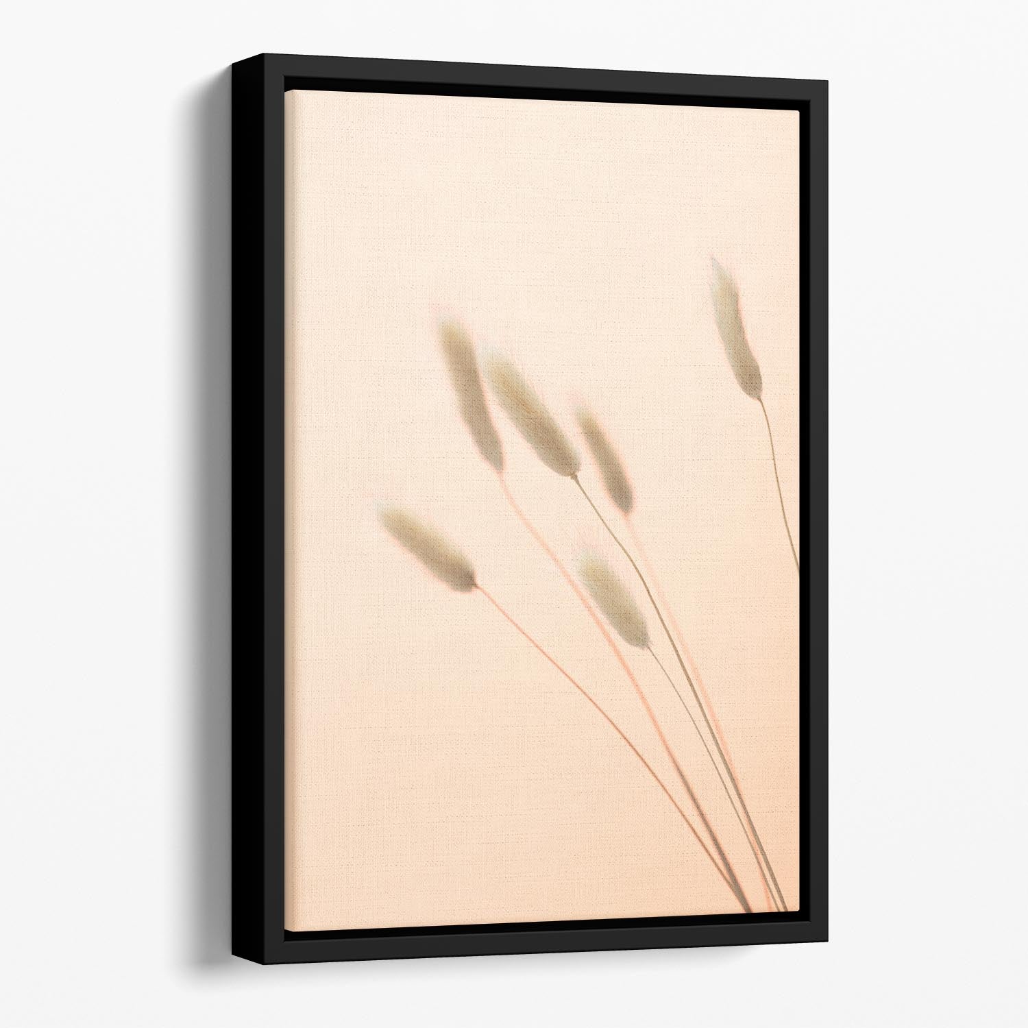 Bunny Grass Peach 03 Floating Framed Canvas - Canvas Art Rocks - 1