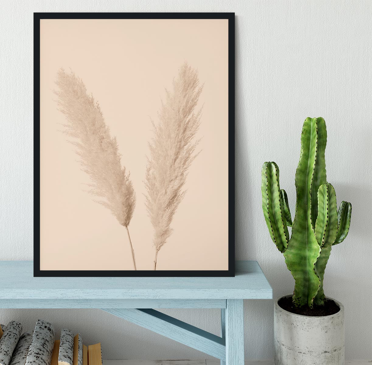 Pampas Grass Beige 01 Framed Print - Canvas Art Rocks - 2