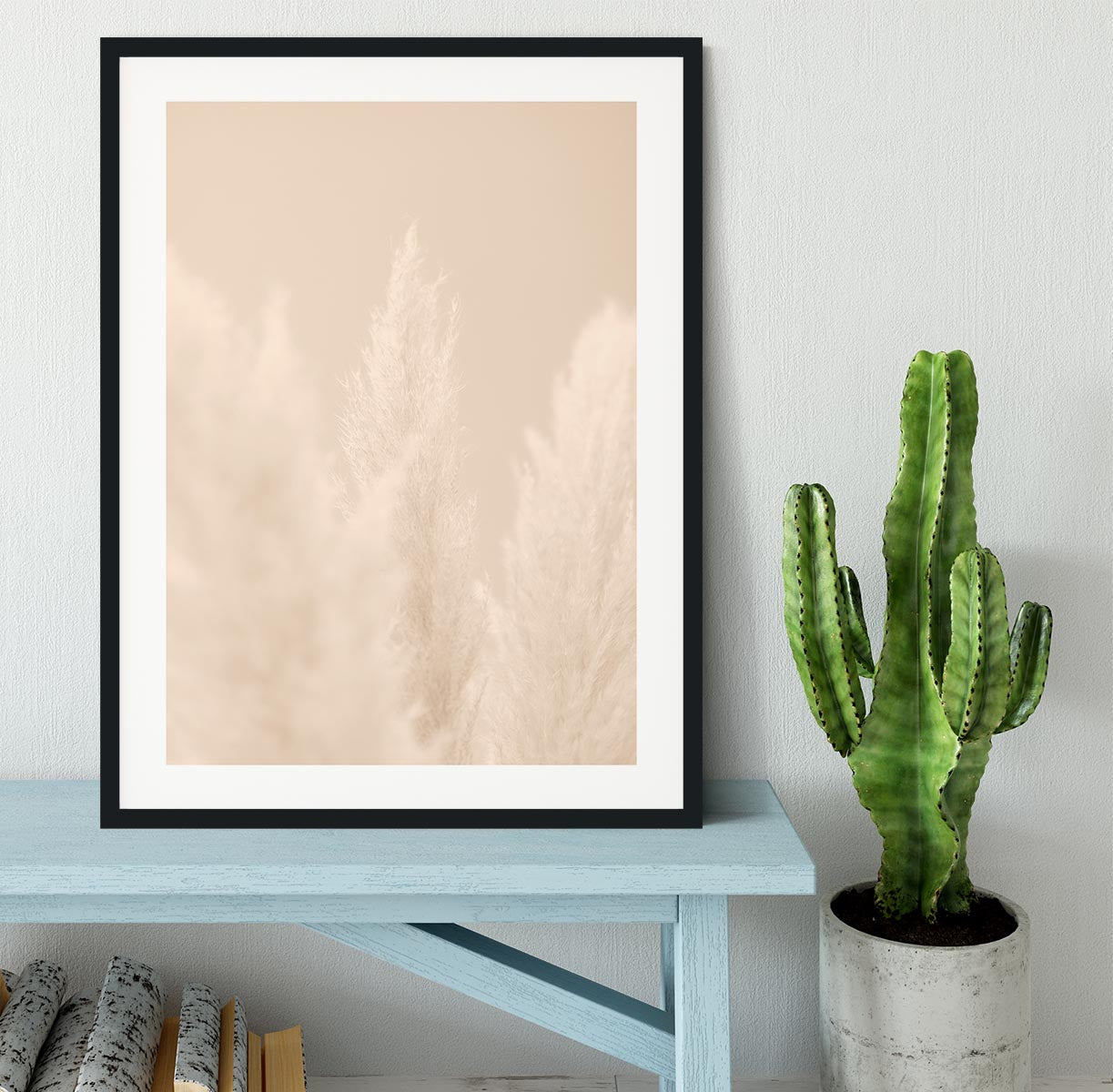 Pampas Grass Beige 04 Framed Print - Canvas Art Rocks - 1