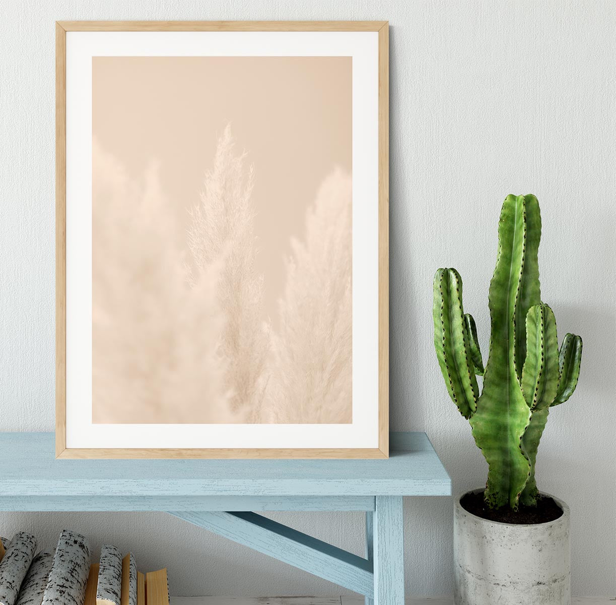 Pampas Grass Beige 04 Framed Print - Canvas Art Rocks - 3