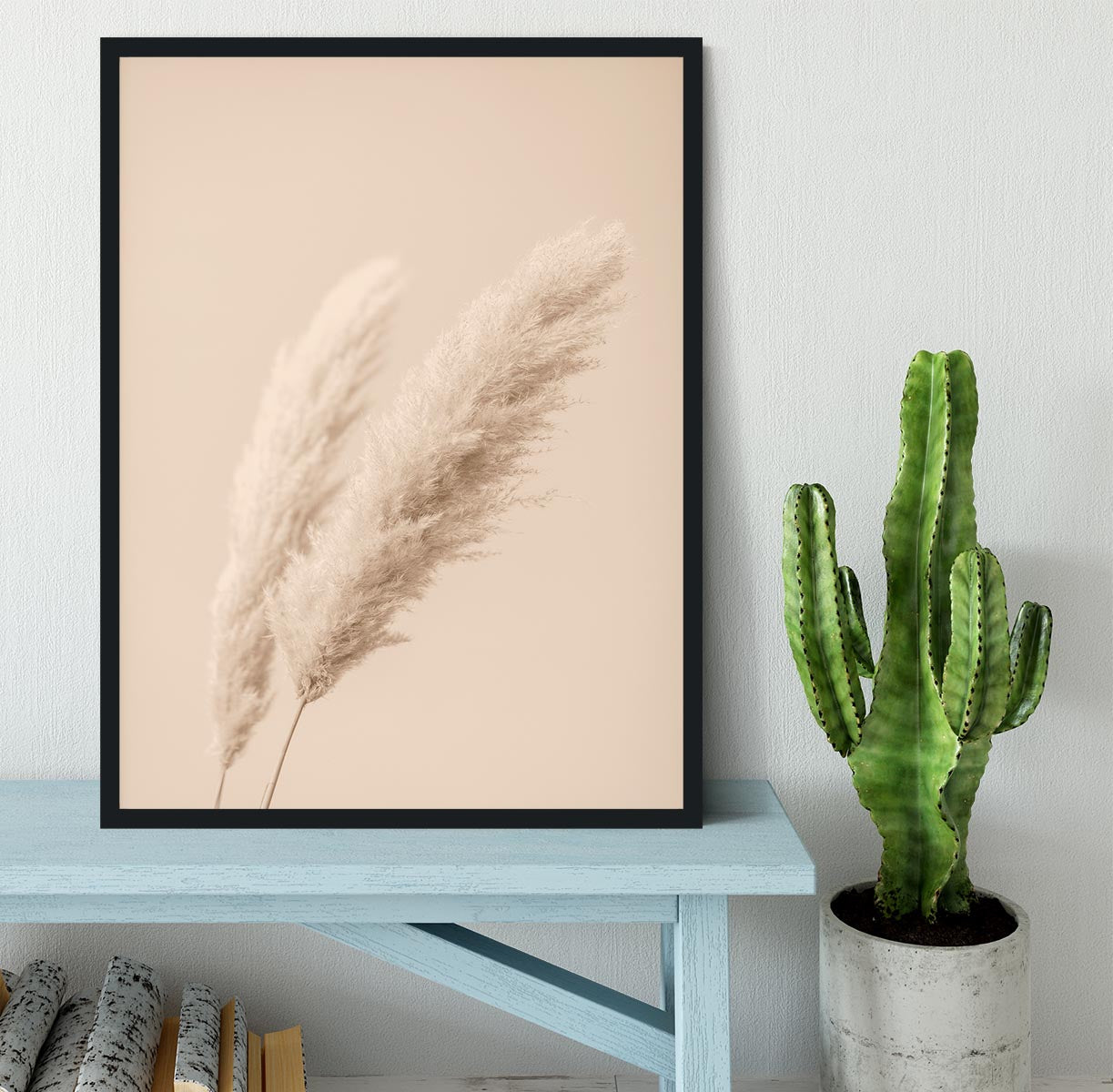 Pampas Grass Begie 15 Framed Print - Canvas Art Rocks - 2
