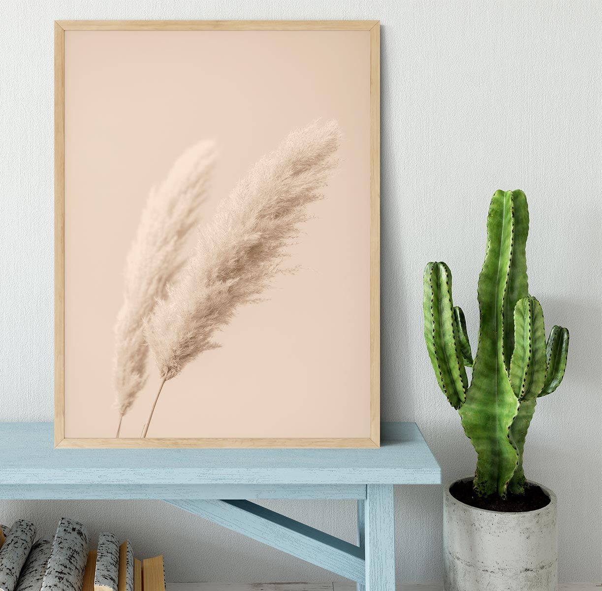 Pampas Grass Begie 15 Framed Print - Canvas Art Rocks - 4